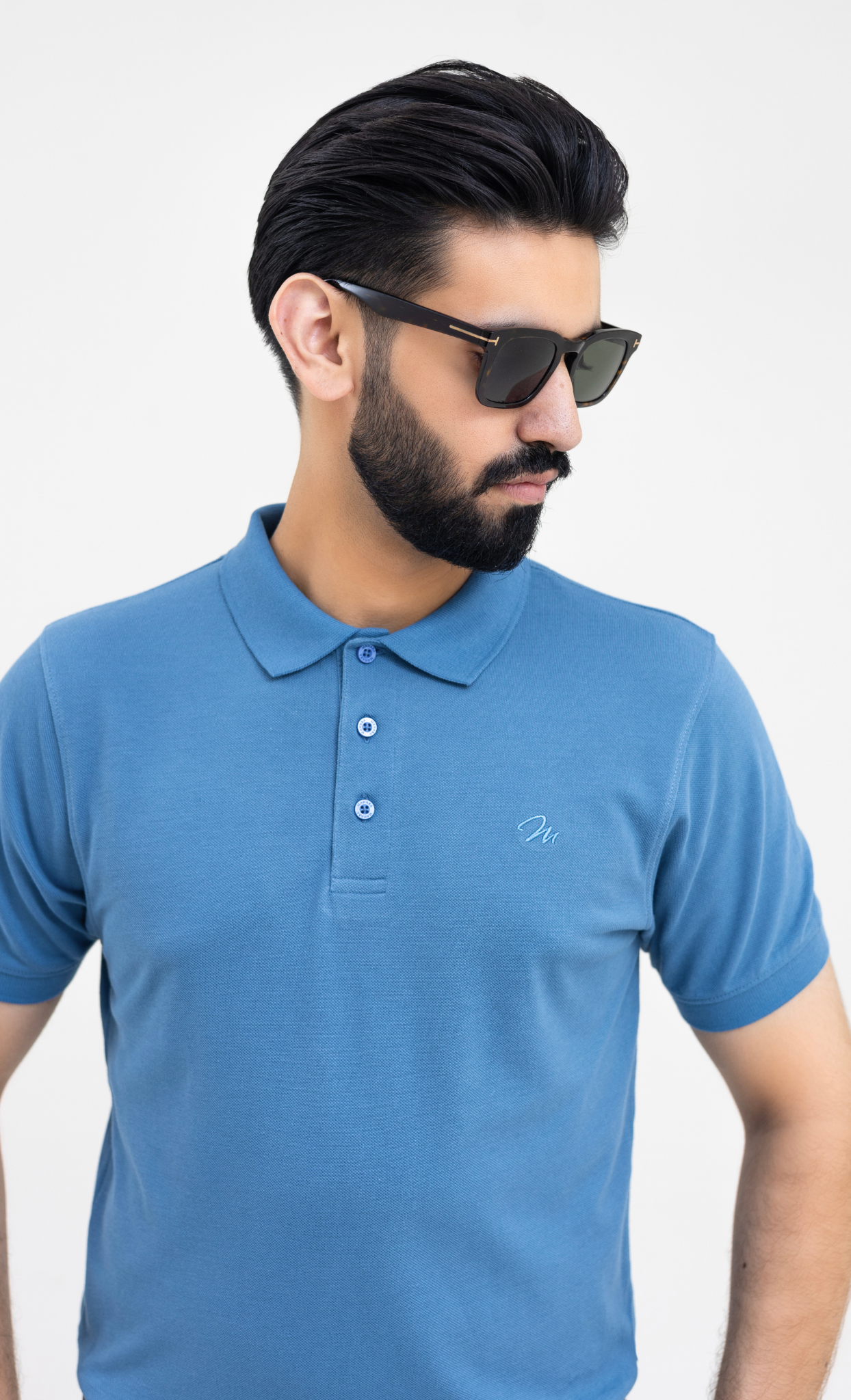 Azure Blue - Premium Soft Polo