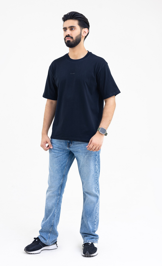 Ebony Black (Drop Shoulder) - Premium Soft T-Shirt