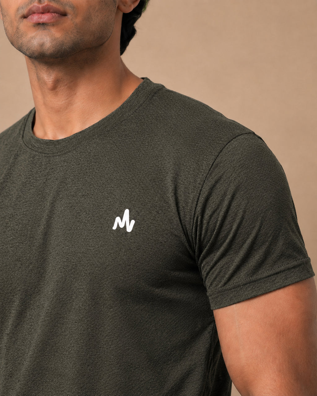 Dark Olive Heather - Stretchable Tee Shirt