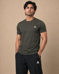 Dark Olive Heather - Stretchable Tee Shirt
