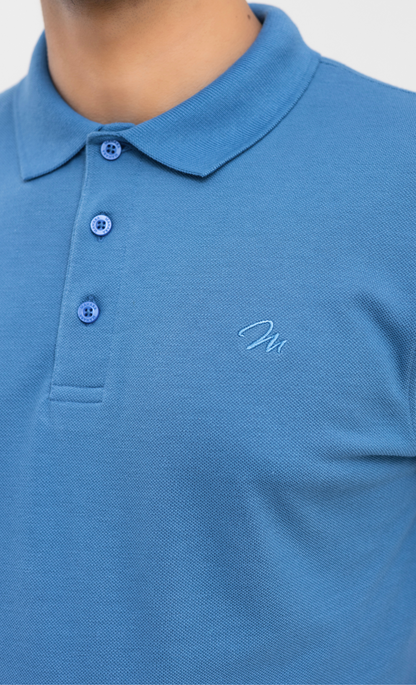 Azure Blue - Premium Soft Polo