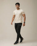Beige - Nod Mesh Printed Tee Shirts