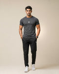 Charcoal - Super Mesh Stretchable Raglan Tee Shirts