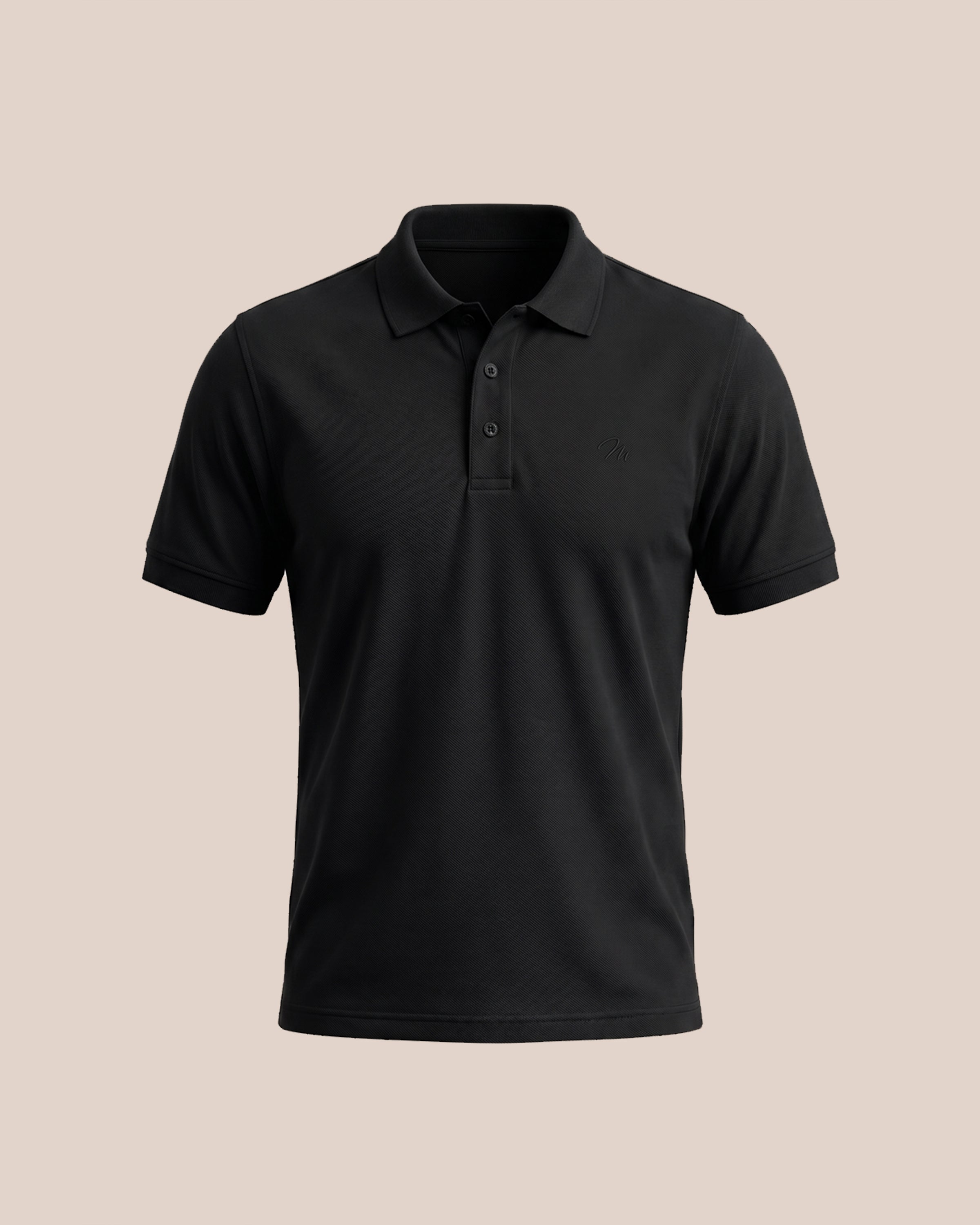 Ebony Black - Premium Soft Polo