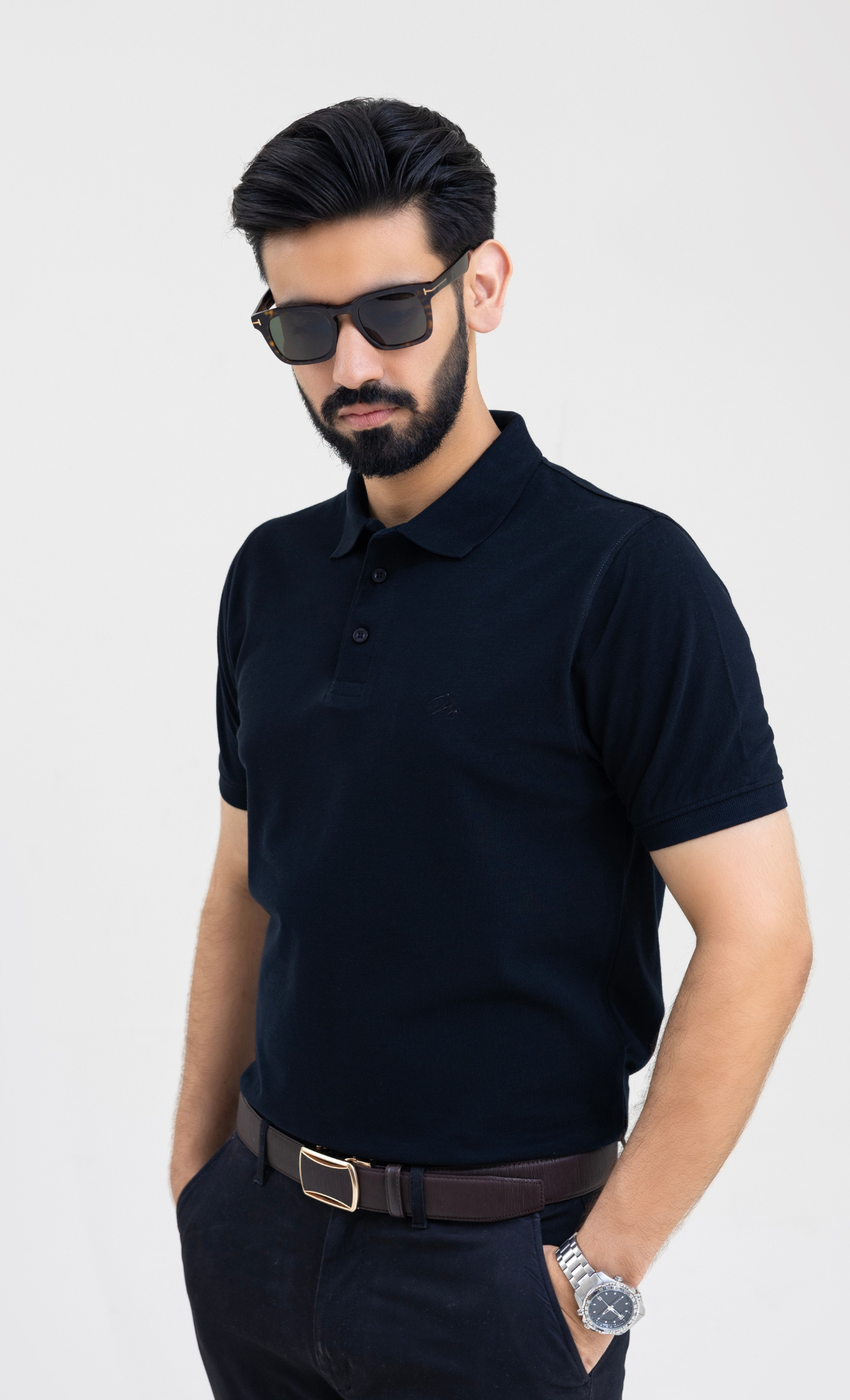 Ebony Black - Premium Soft Polo