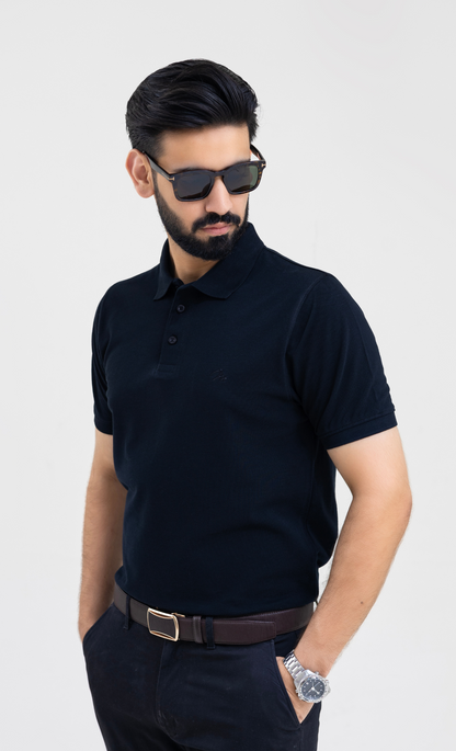Ebony Black - Premium Soft Polo