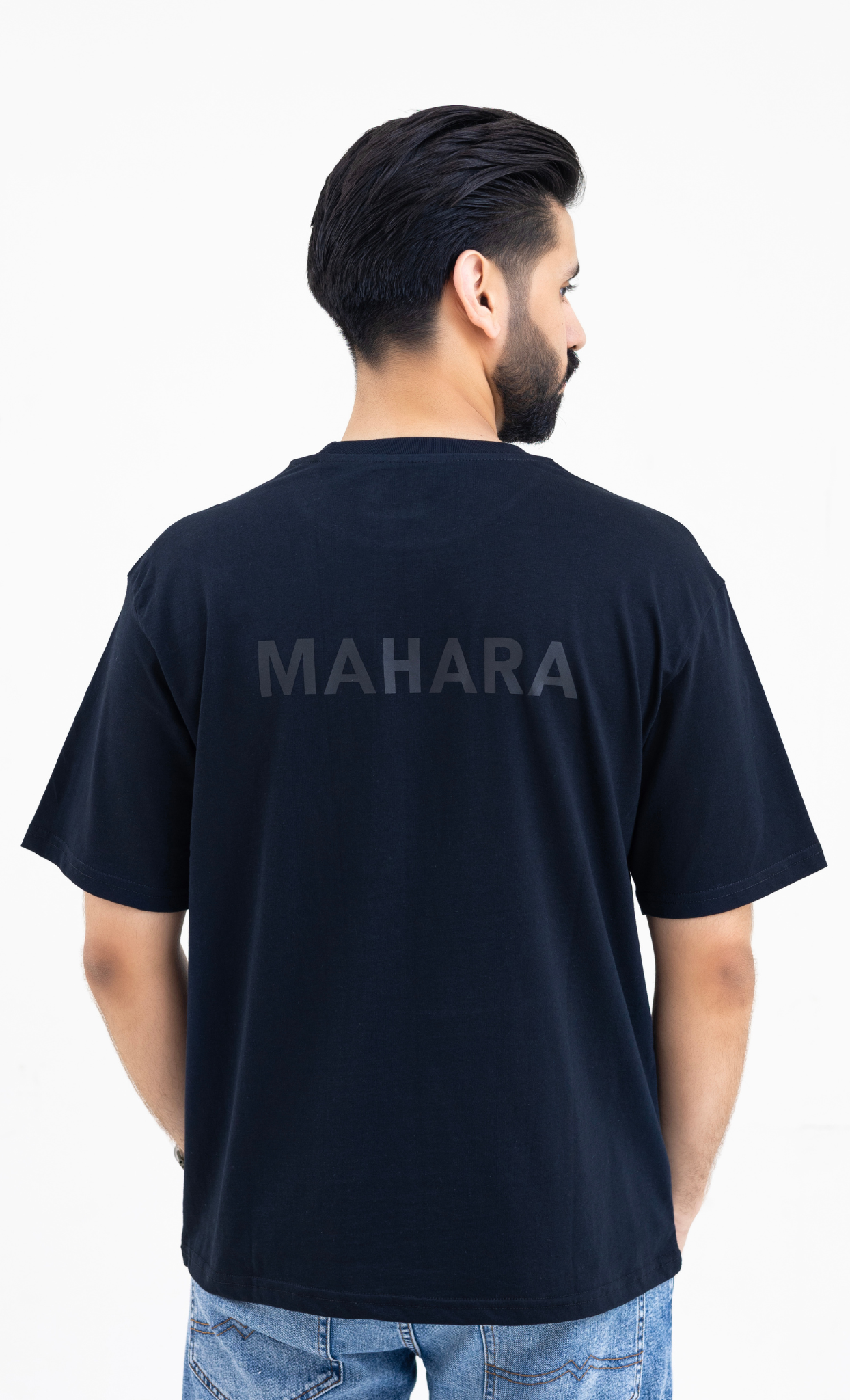 Ebony Black (Drop Shoulder) - Premium Soft T-Shirt