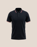 Ebony Black (Red/White Tipping) - Premium Soft Polo