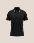 Ebony Black (Yellow/White Tipping) - Premium Soft Polo