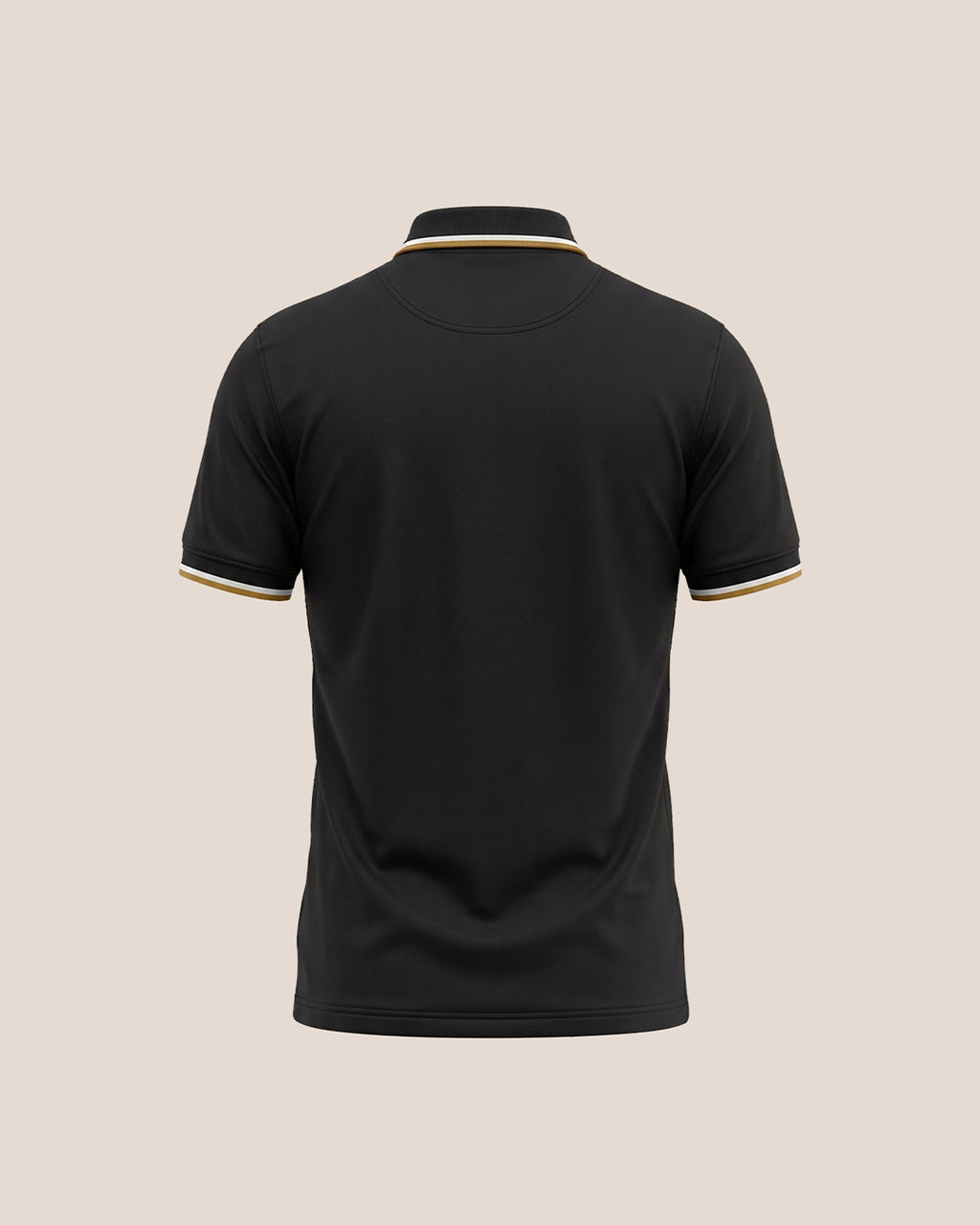 Ebony Black (Yellow/White Tipping) - Premium Soft Polo