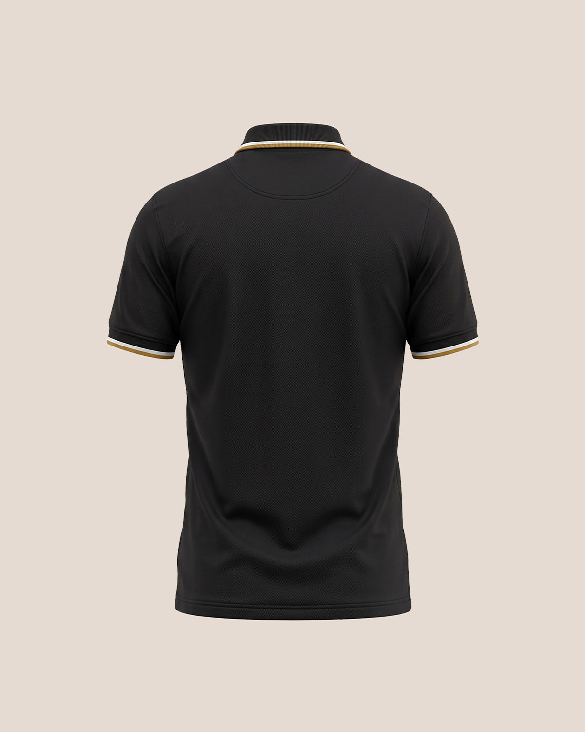 Ebony Black (Yellow/White Tipping) - Premium Soft Polo