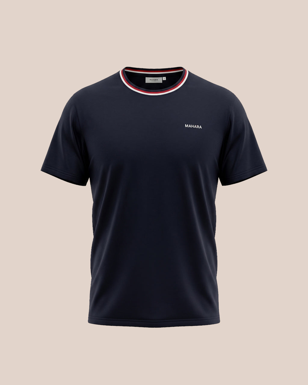 Ebony Black (Red/White Crew) - Premium Soft T-Shirt