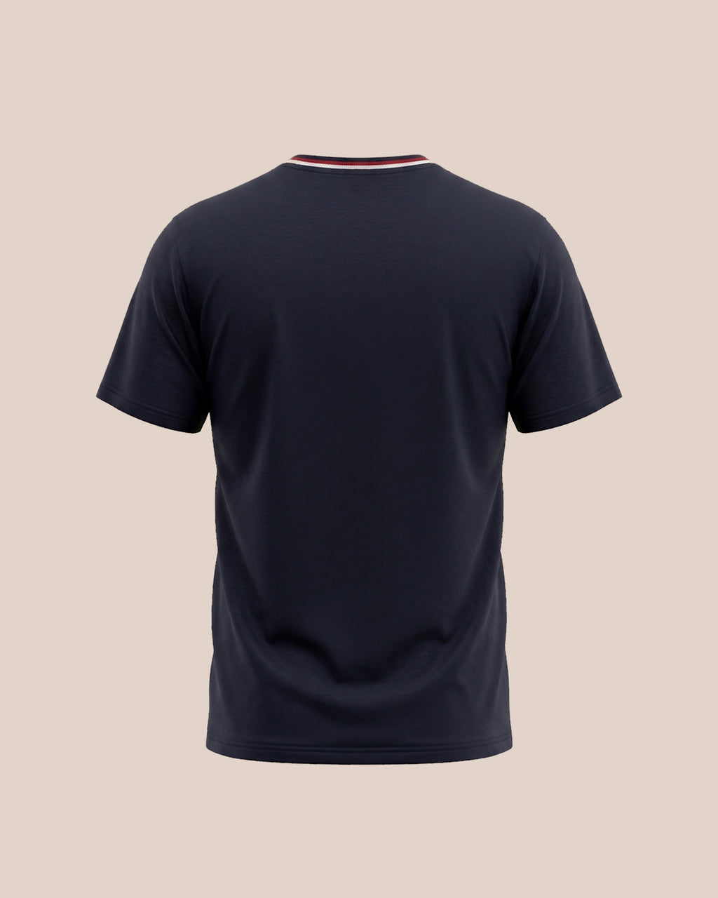 Ebony Black (Red/White Crew) - Premium Soft T-Shirt