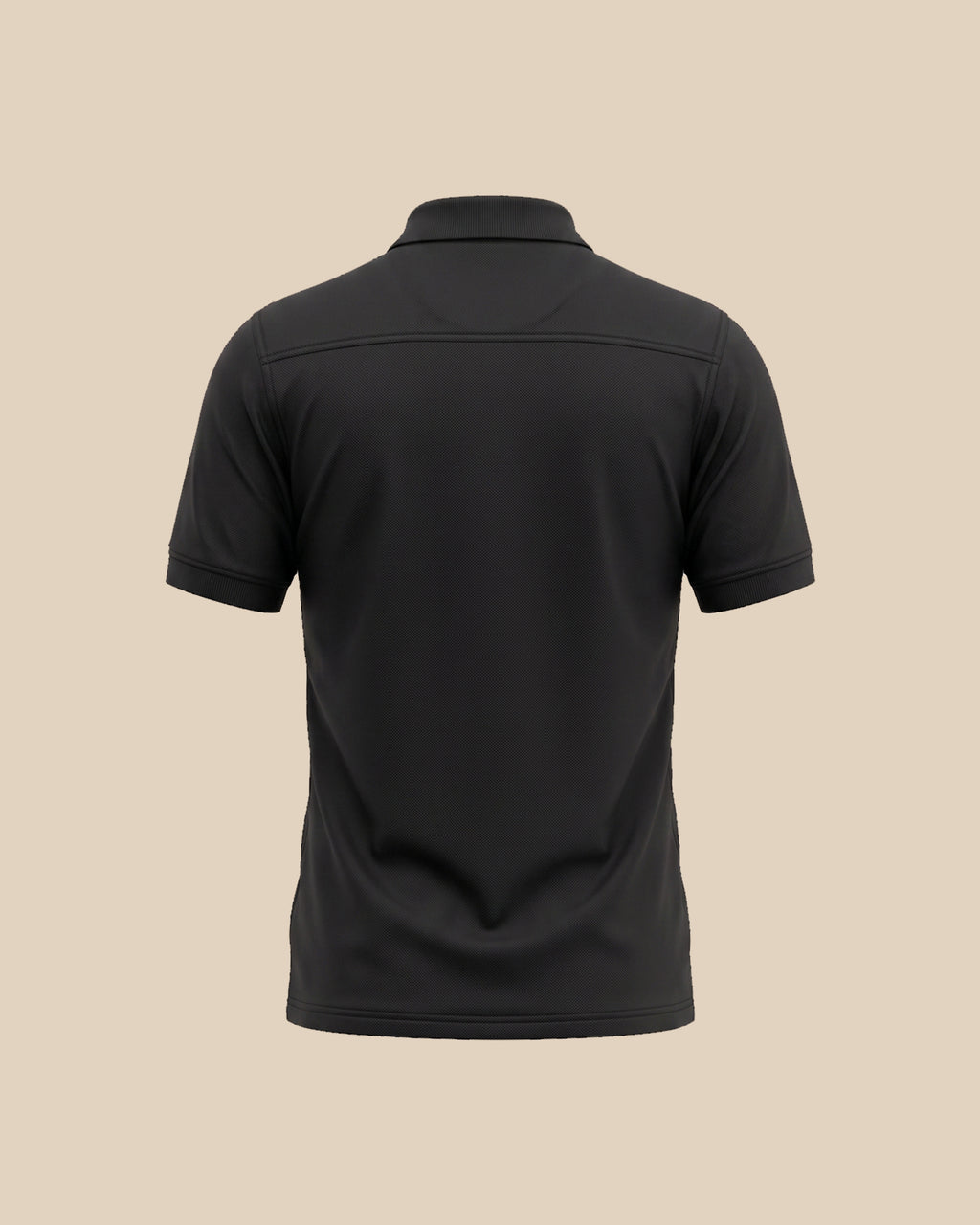 Jet Black Zipper - High Performance Polo