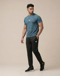 Navy Blue - Nod Mesh Printed Tee Shirts