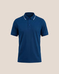 Navy (White Tipping) - Premium Soft Polo
