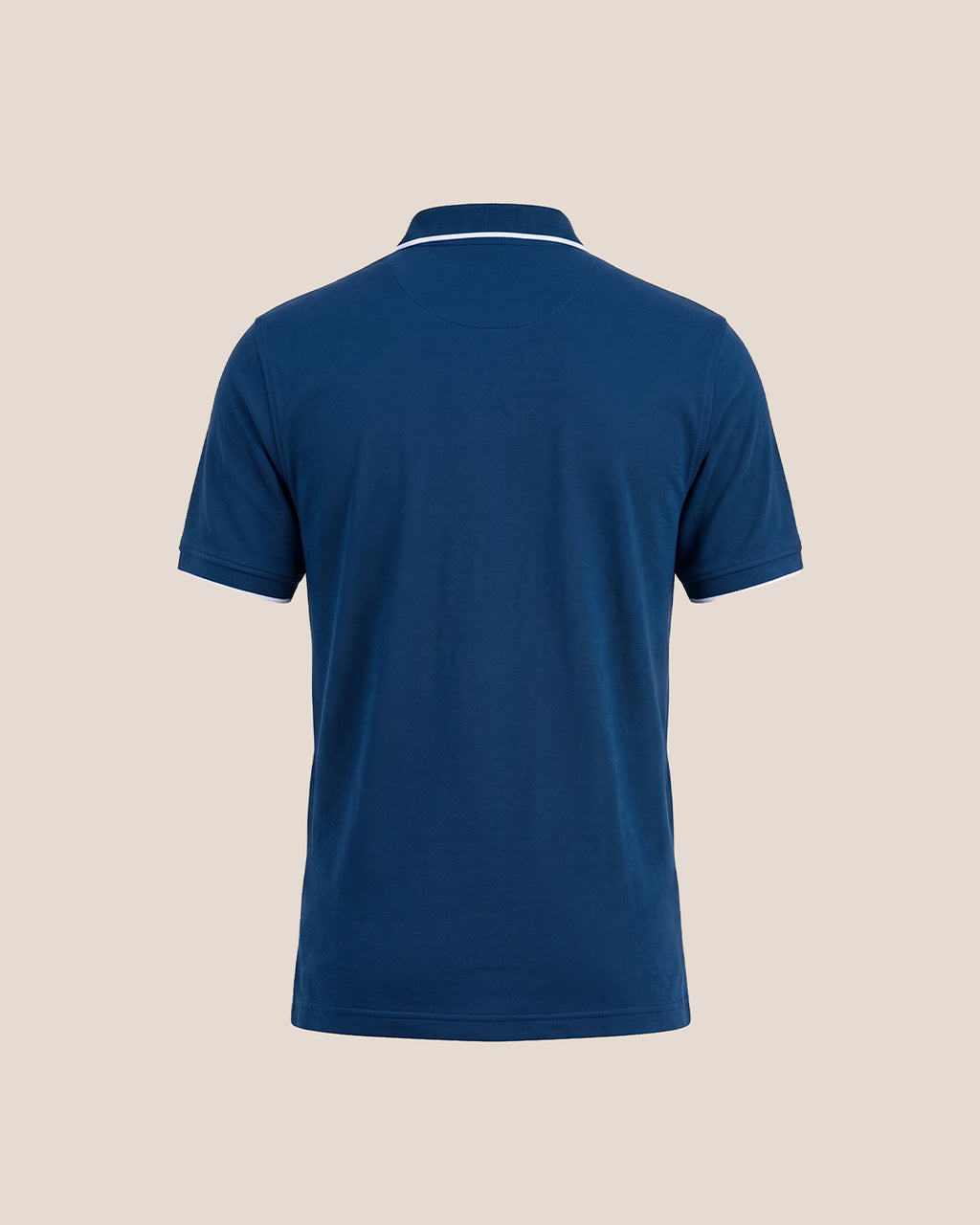 Navy (White Tipping) - Premium Soft Polo