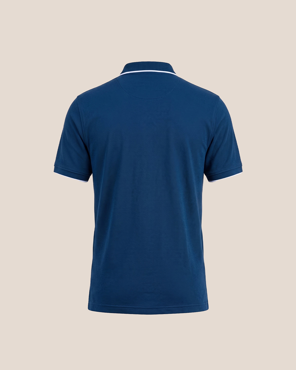 Navy (White Tipping) - Premium Soft Polo