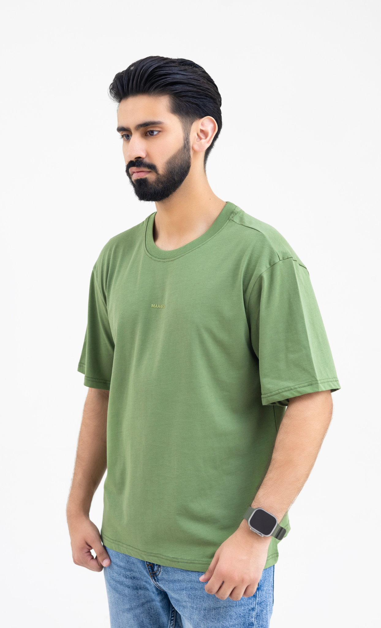 Olive Green (Drop Shoulder) - Premium Soft T-Shirt