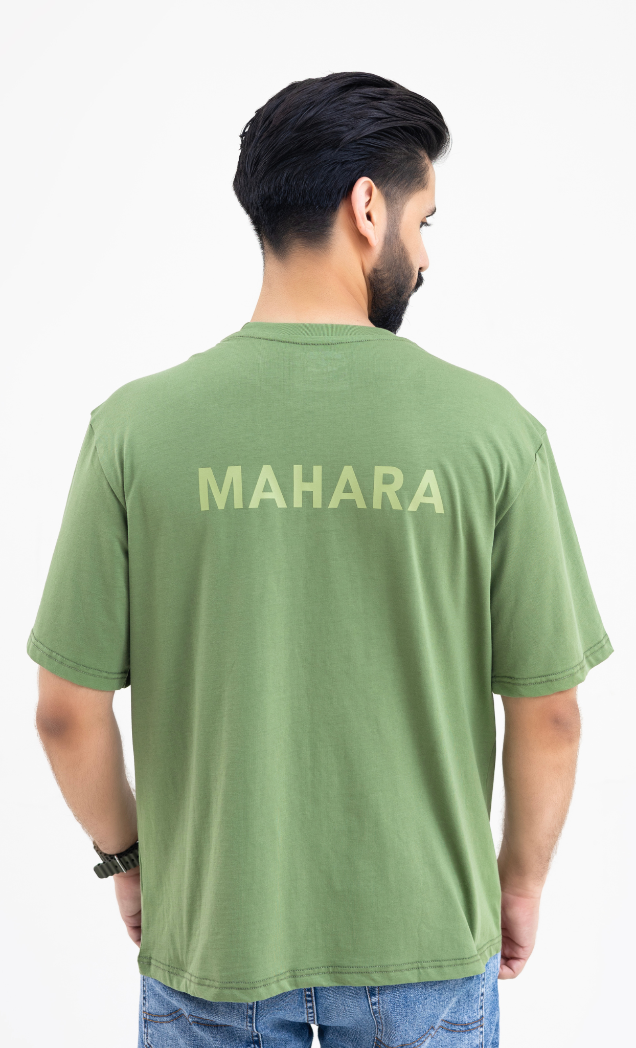 Olive Green (Drop Shoulder) - Premium Soft T-Shirt