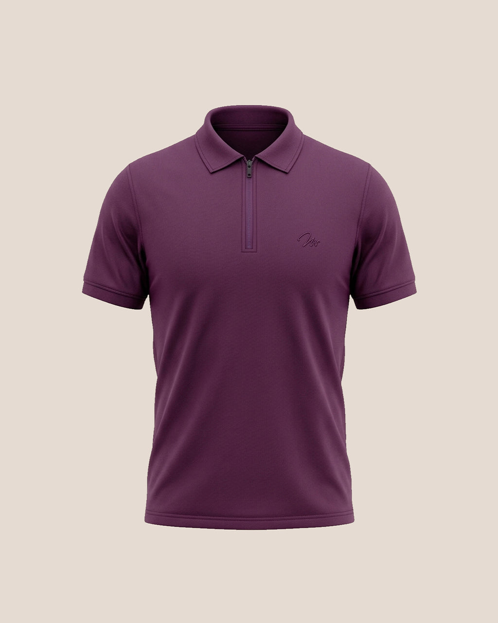 Plum Zipper - Premium Soft Polo