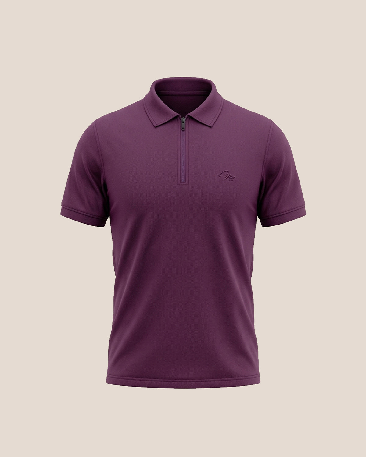 Plum Zipper - Premium Soft Polo