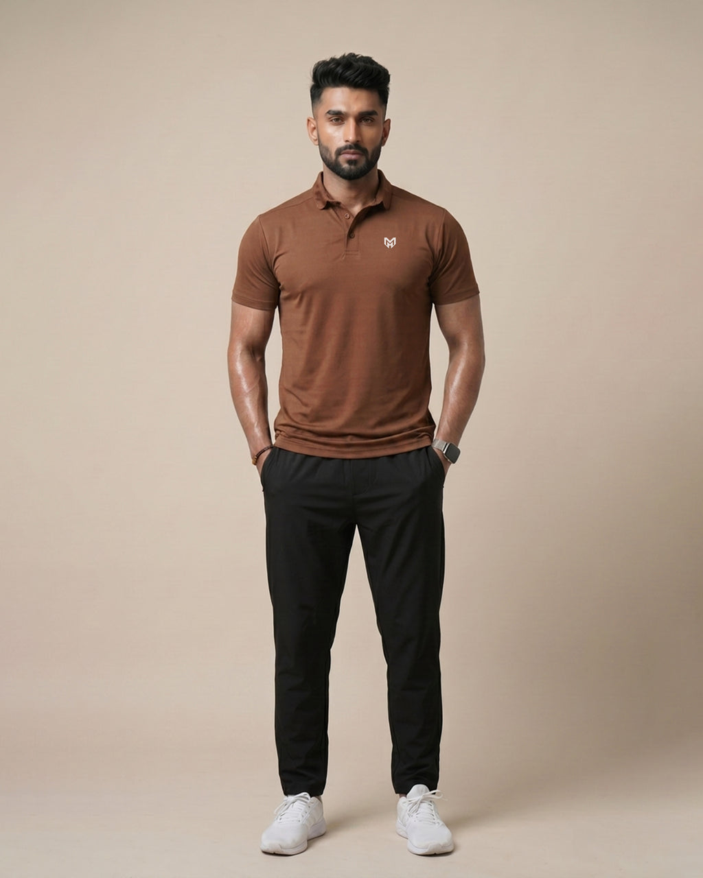 Rust - Dot Mesh Polo