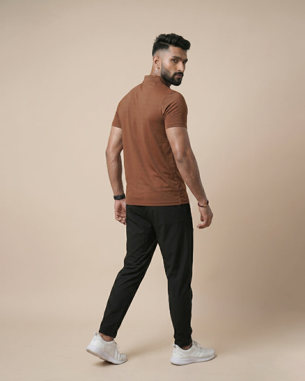 Rust - Dot Mesh Polo