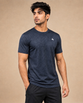 Dark Blue Heather - Stretchable Tee Shirt